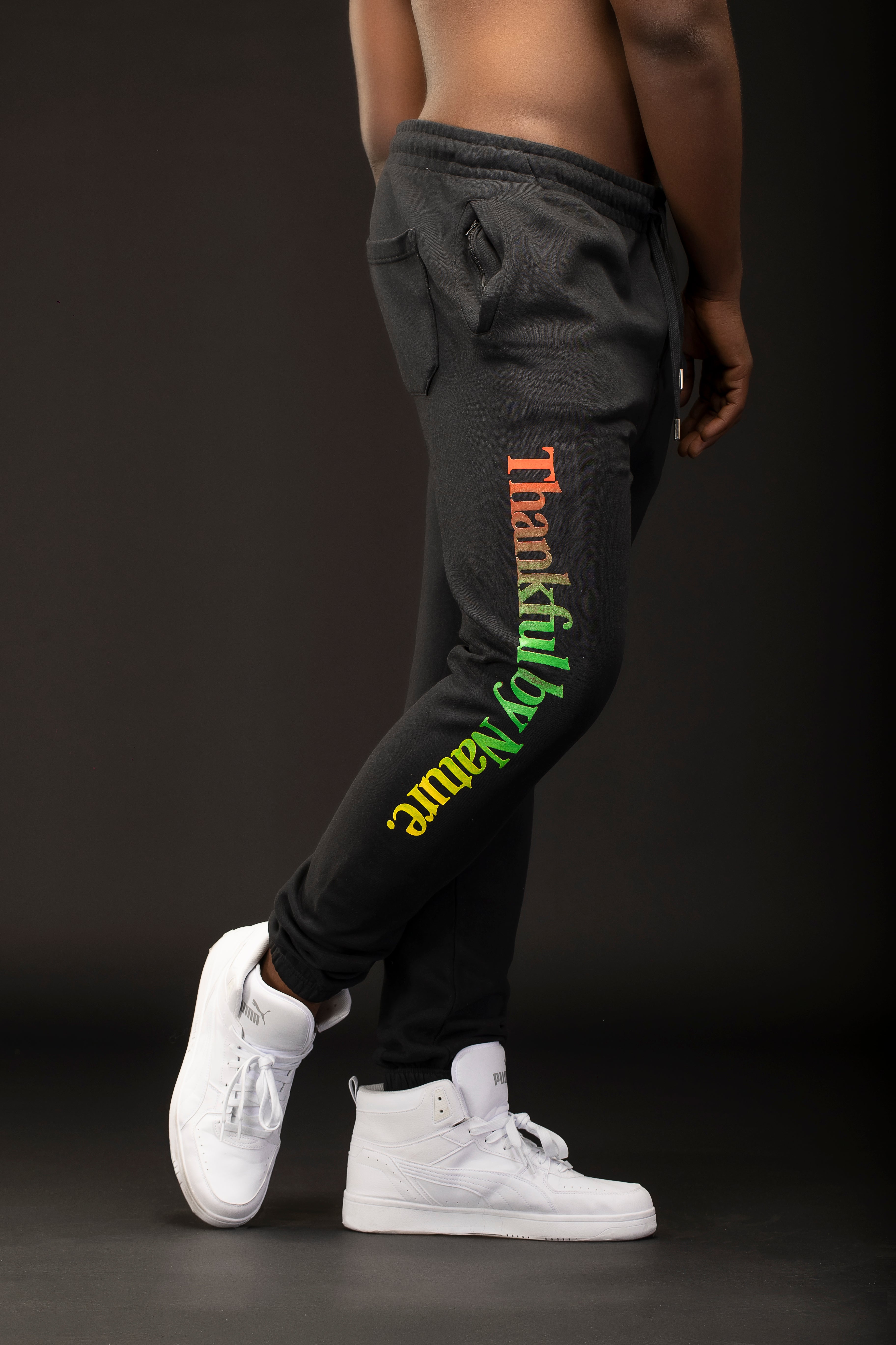 TBN Black Vintage Wash Joggers