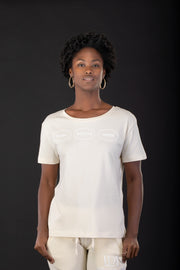 Women's Natural Scoop Neck Tee – Pause. Breathe. Decide.