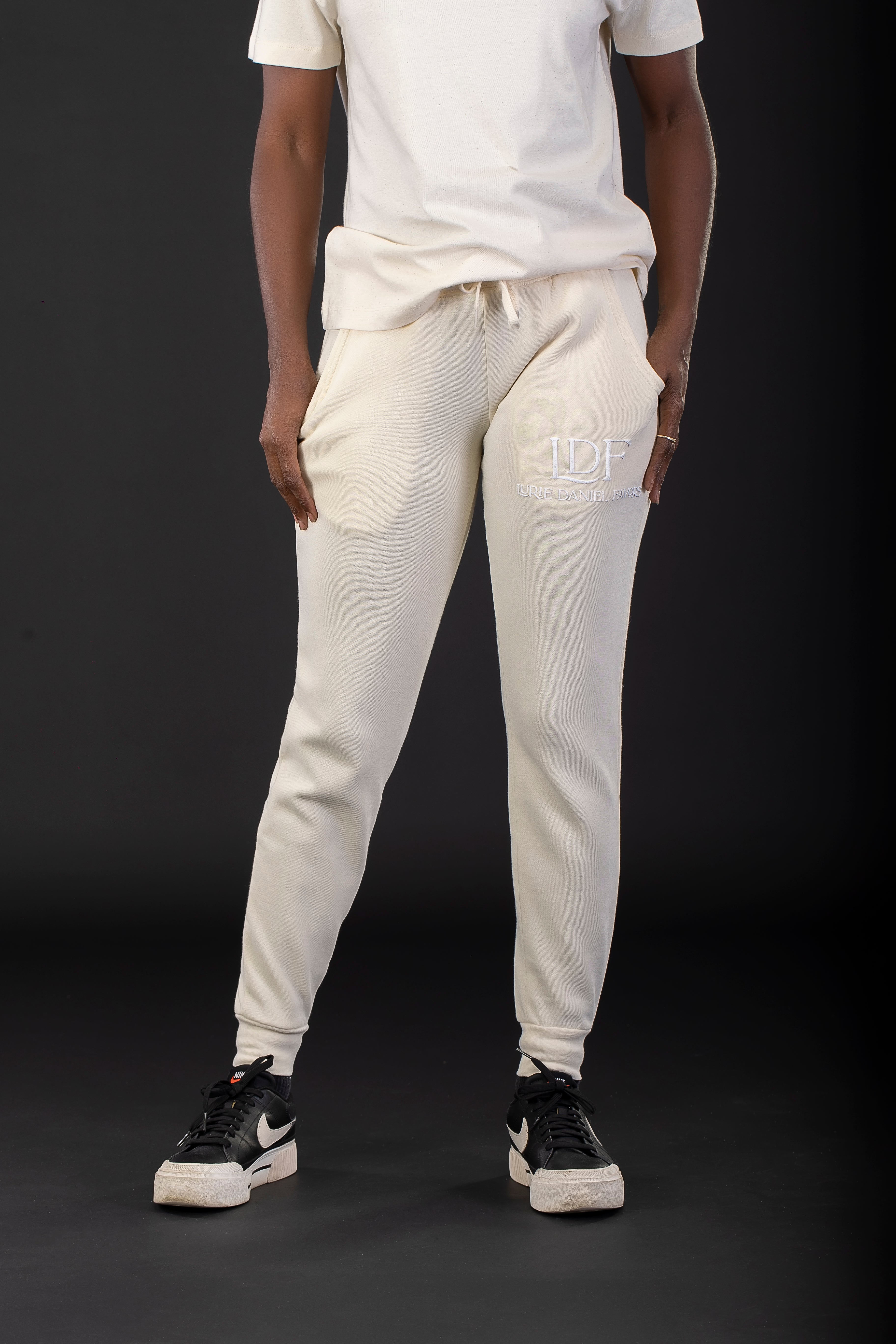 Women’s Bone Pigment-Dyed Jogger – Pause. Breathe. Decide.