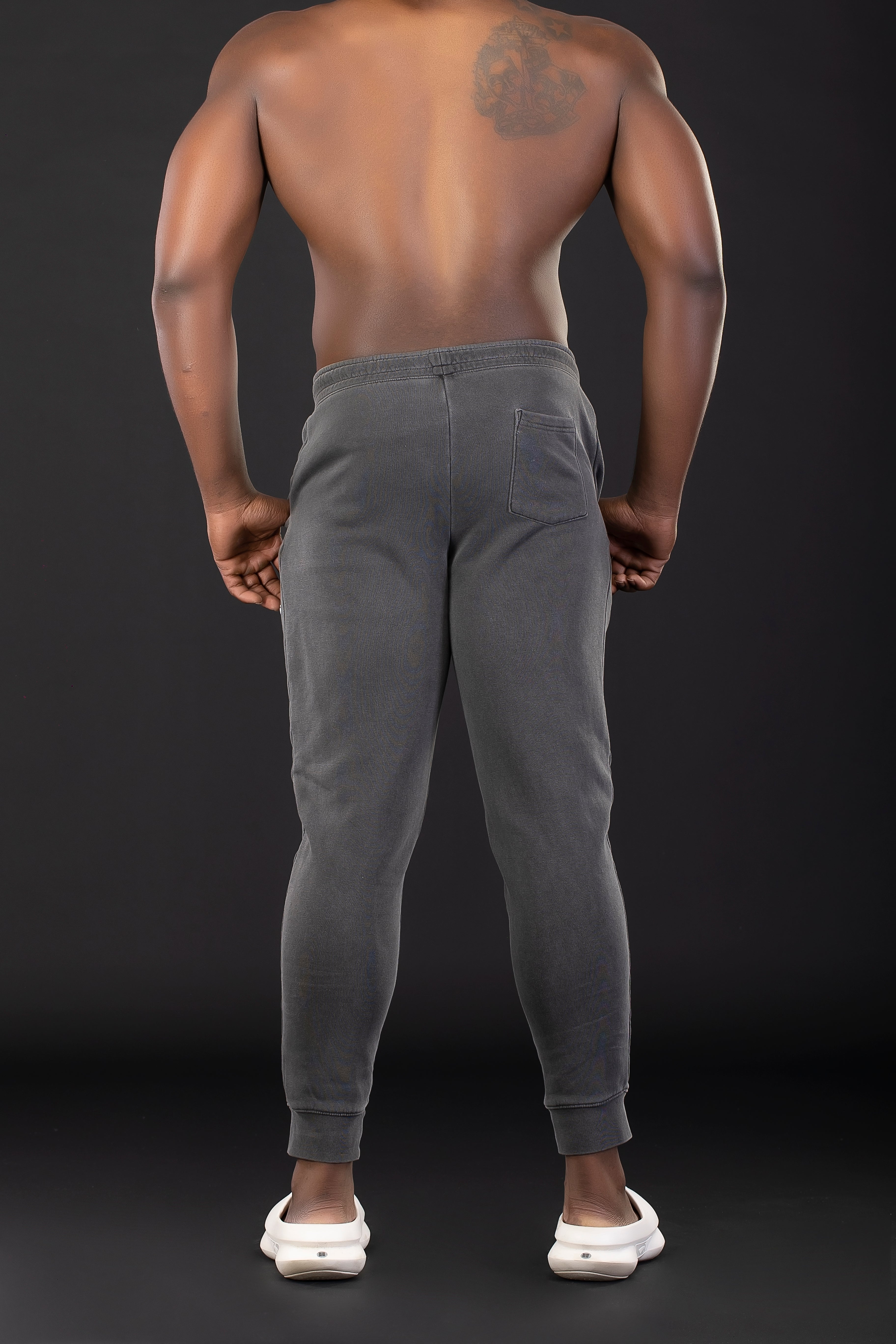 Unisex Black Pigment-Dyed Jogger – Pause. Breathe. Decide.