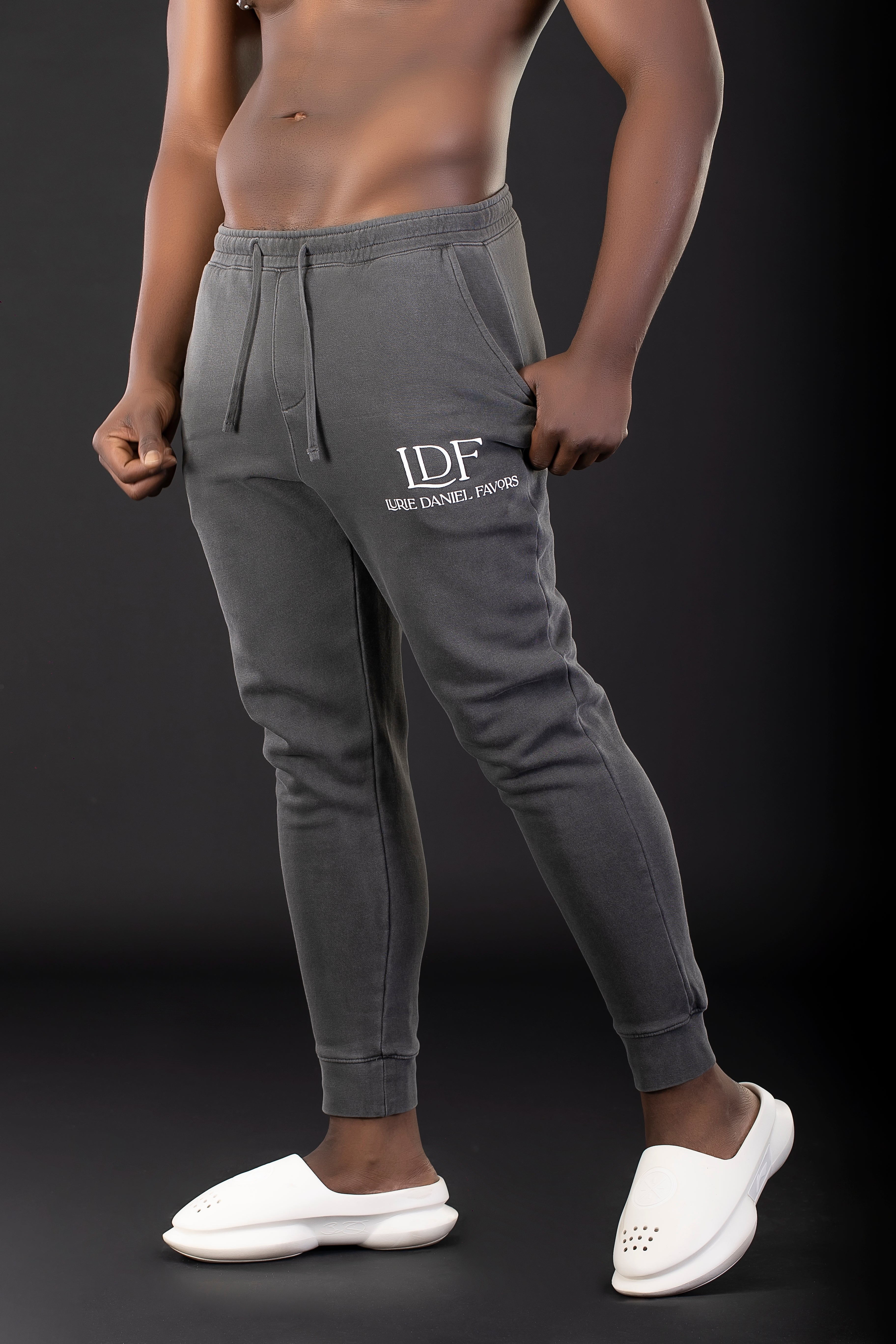 Unisex Black Pigment-Dyed Jogger – Pause. Breathe. Decide.