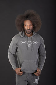 Unisex Black Pigment-Dyed Hoodie – Pause. Breathe. Decide.