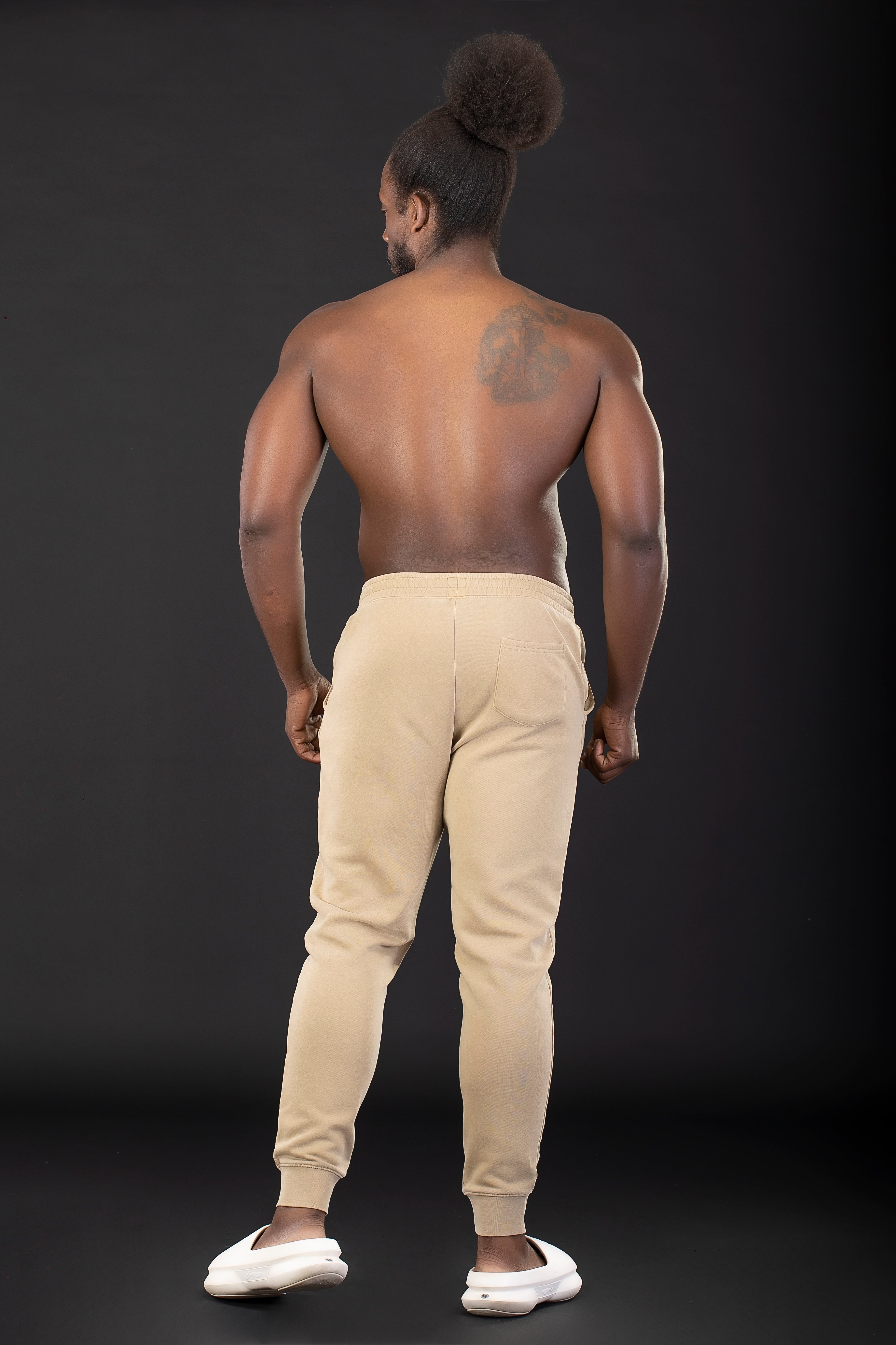 Unisex Sand Pigment-Dyed Jogger – Pause. Breathe. Decide.