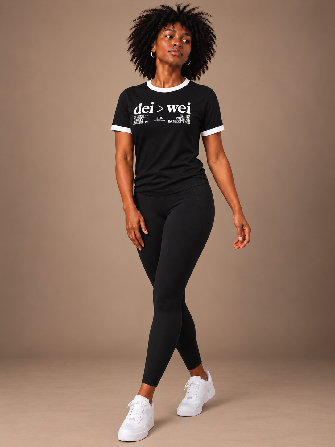 DEI > WEI Unisex Black Ringer Tee | Lurie Daniel Favors