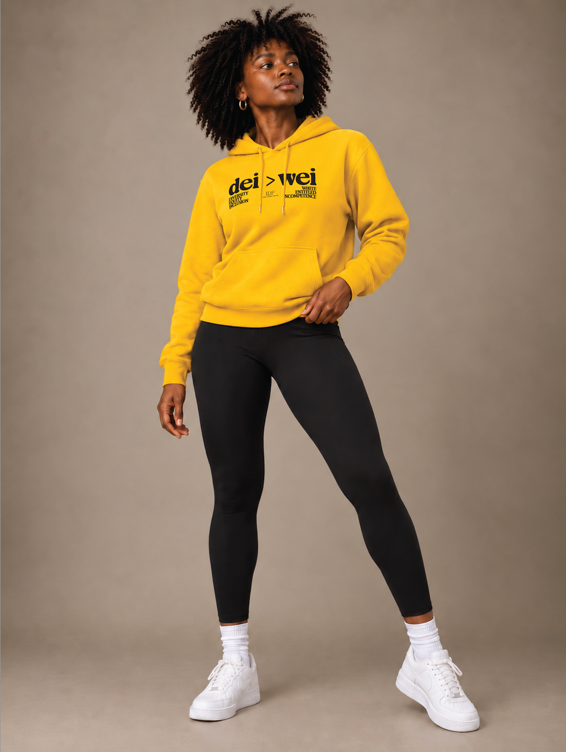 DEI > WEI Unisex Golden Yellow Hoodie | Lurie Daniel Favors