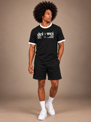 DEI > WEI Unisex Black Ringer Tee | Lurie Daniel Favors