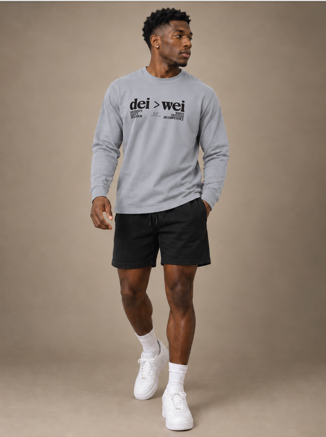 DEI > WEI Unisex Long Sleeve Gray Tee | Lurie Daniel Favors