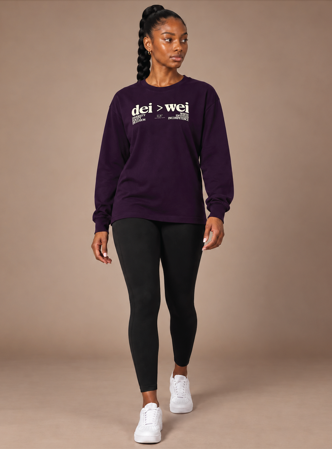 DEI > WEI Unisex Long Sleeve Plum Tee | Lurie Daniel Favors