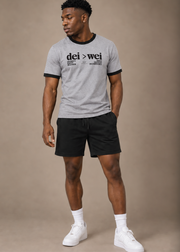 DEI > WEI Unisex Gray Ringer Tee | Lurie Daniel Favors