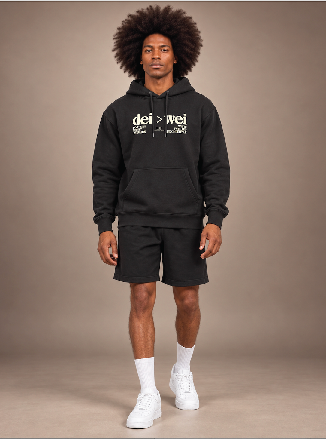 DEI > WEI Unisex Black Hoodie | Lurie Daniel Favors