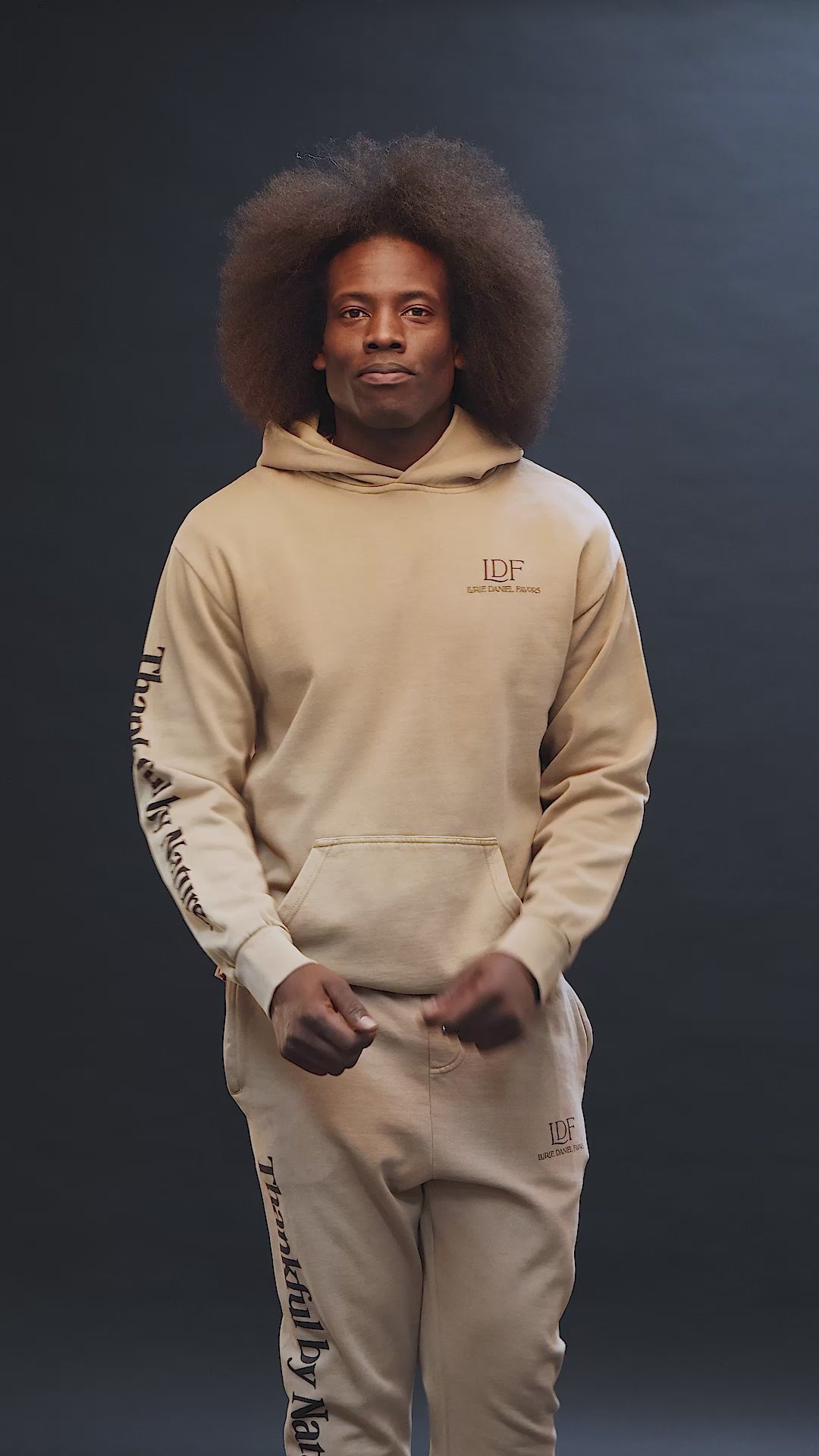 Load video: TBN Brown Vintage Wash Hoodie