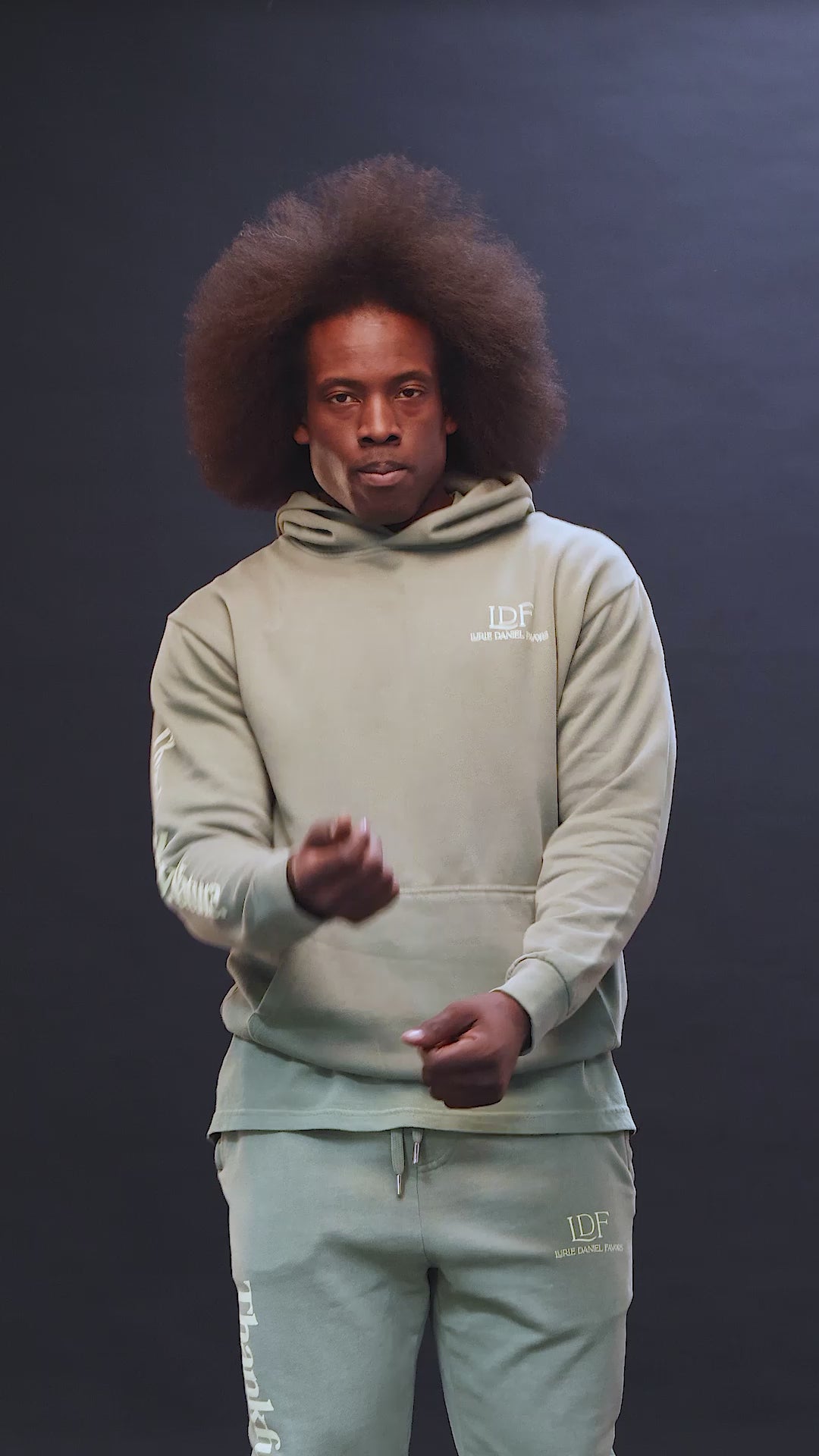 Load video: TBN Sage Vintage Wash Hoodie