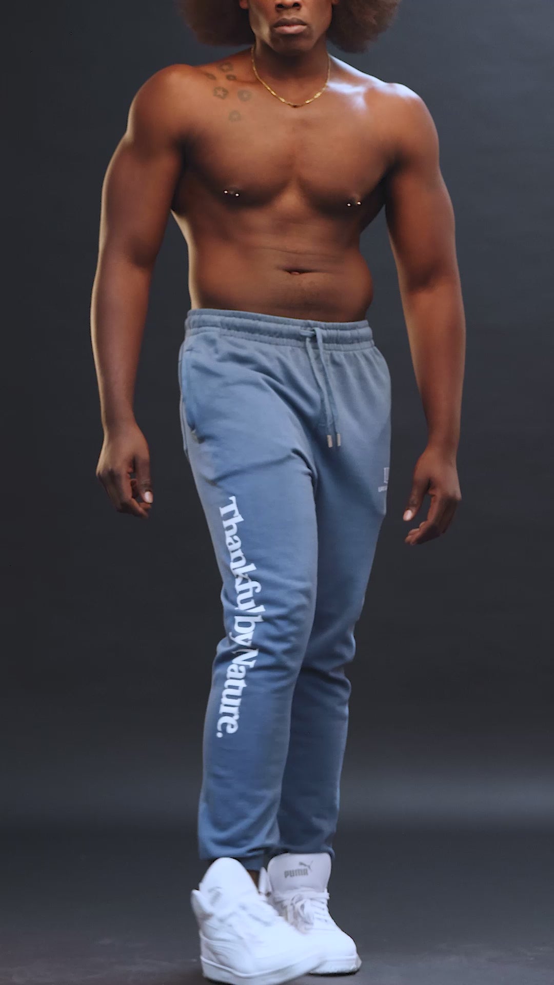 Load video: TBN Blue Vintage Wash Joggers