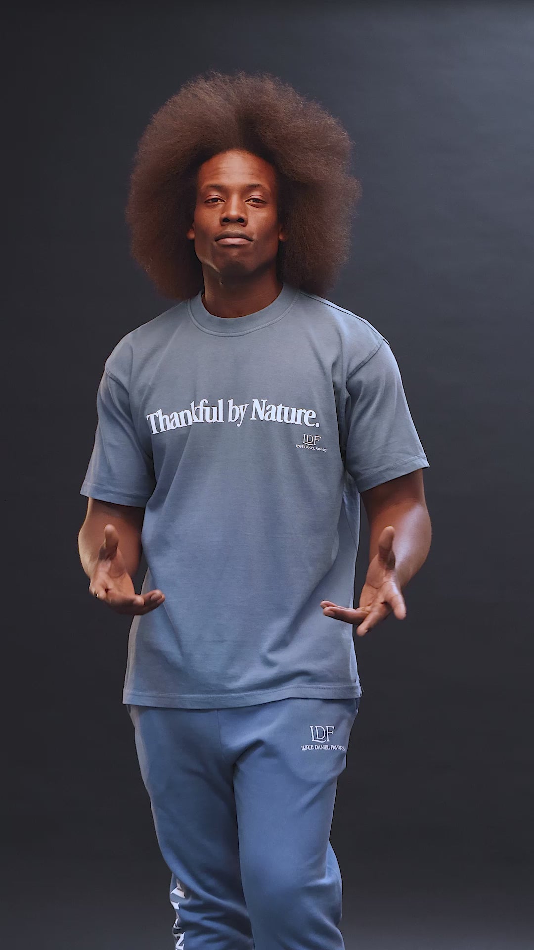 Load video: TBN Blue Vintage Wash Tee