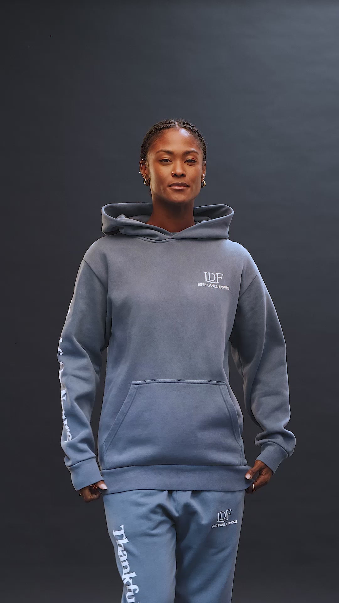 Load video: TBN Blue Vintage Wash Hoodie