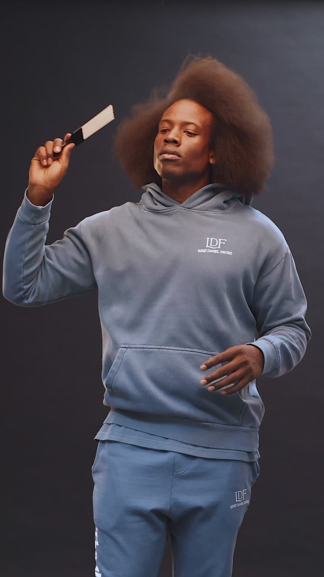 Load video: TBN Blue Vintage Wash Hoodie