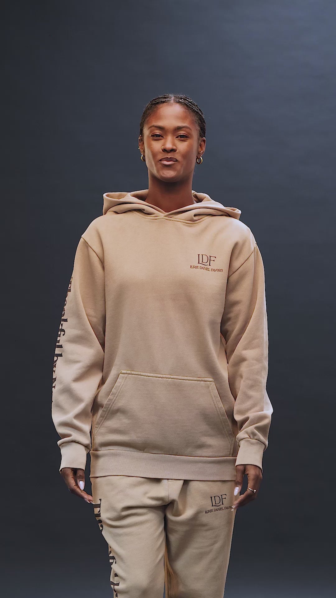 Load video: TBN Brown Vintage Wash Hoodie