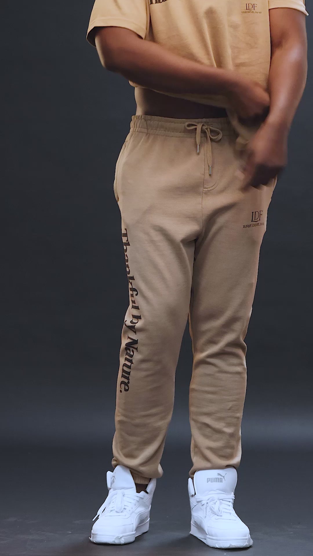 Load video: TBN Brown Vintage Wash Joggers