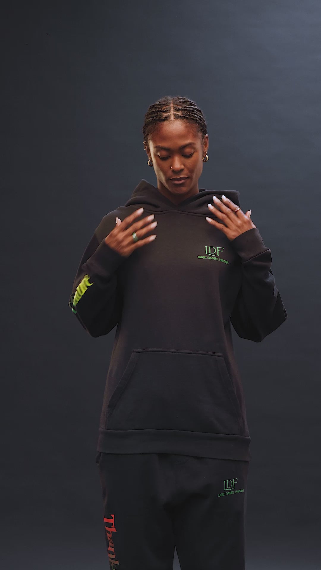 Load video: TBN Black Vintage Wash Hoodie